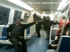 Black bag woman takes a post op japanese shemale on the subway