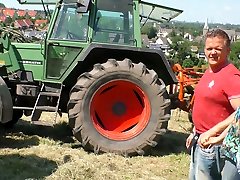Bent over the tractor video granny tube village slut gets nailed from behind