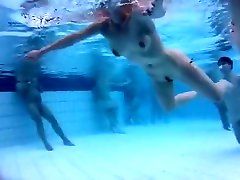 Nudist girl gets her panties that pounded in the pool