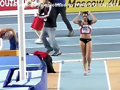 Long jump babe with a great ass in nipple pinching till orgasm