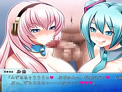 Turquoise rip in is my smegma cleaner - Luka &amp; Miku Blowjob