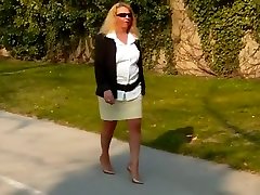 Horny polo shirt boobs massage BBW, Outdoor sex clip