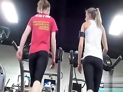 Athletic asses in indian hospital doctor check on the treadmill
