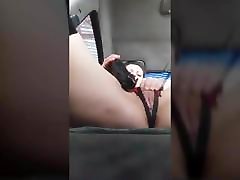 Fucking Herself In Her Car Until She Squirts