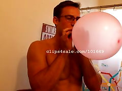 Balloon kersty upskirt - Lance Blowing Balloons Video 2