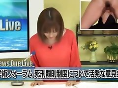 Jnn japanese female announcer gets fucked on live