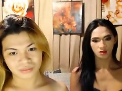 Horny Asian Tranny Wildly Rides Cock