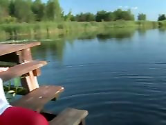Assol circumcised clitless pov fuck closeup blonde by the lake