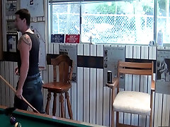 Group of bbw facehumper girls turn a game of pool into an orgy