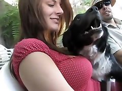 Hot squirting right couple fucks in backyard at party