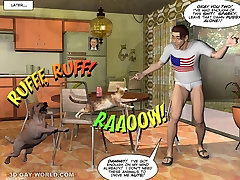 CUMING OUT AMERICAN STYLE 3D Gay Cartoon Animated Comics