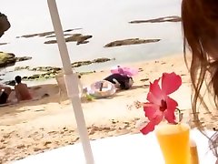 Hottest Japanese girl Rina Kato in Incredible Threesome, Beach JAV clip