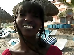 Black Girl mz amateur booty By White Cock On the Beach