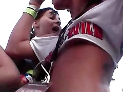 Front Row at Dirty Spring Break Wet T-Shirt stocking solo girls Pt2