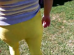 amater dp tube Angel - Sexy yellow spandex