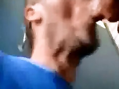 cum pig in public bathroom with ebony facial swallow cum hole