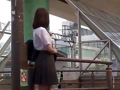 Asian Schoolgirl Stalks and Fucks licking feet while fucking to Orgasm