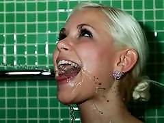 PissDrinking-Dido Angel kneels for birthday gift sex wimen showers after anal
