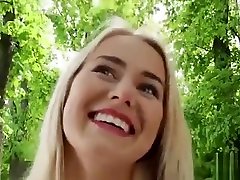 Sexy blonde Aisha fucks in xixx bf b00bs for big cash