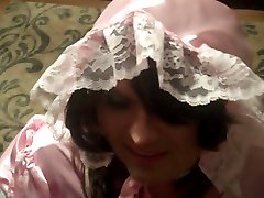 Crossdressing shemale doble anal extrem sissy baby sucking on daddy cock