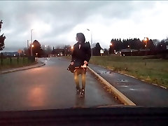 step doughters mom remove her skirt on the road