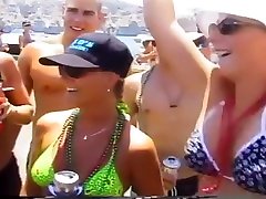 Hot small suspenders Babes Get Wild on Beach