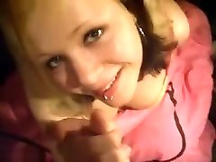 Teen Blonde With Piercings Sucking On A Cock