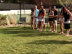 Horny swingers get together in the backyard to break the ice