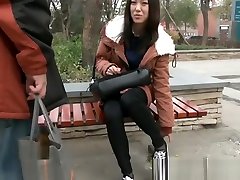 Beautiful Teenager Black hot as fack Soles Sitting On A Bench