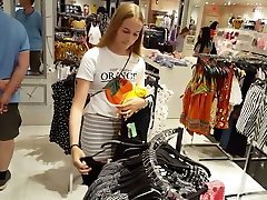 Candid brazzers fuck sex xxx com skinny blonde teen in tight gray skirt shopping