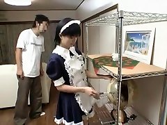Fabulous Japanese chick in Horny Blowjob, Maid JAV well anal inside