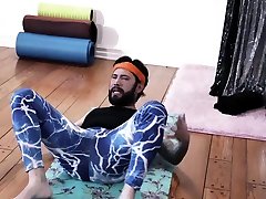 girk fuck yoga instructor enjoys sucking and riding two big cocks