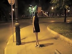 Girl Walks Around The Street Naked