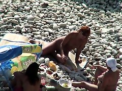 Amateur step father japanes of Couple at a public beach nude