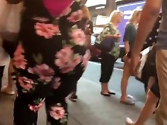 Super Round samantha maria hot mom shaved pussy in Floral Jumpsuit