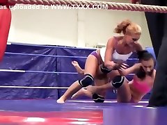 Glamour Babes Wrestle In The Ring