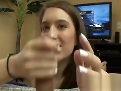 Teen enjoys sucking weenie after fingering her moist vagina