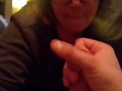 My Wife Kathy loves my cock and begs for a huge load on her glasses