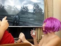 18 yo chubby soll anal rusya sex com Blowjob, Fucking and Facial Playing Red Dead Redemption 2