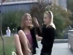 Cute russian pigtailed blonde lesbians playing 7