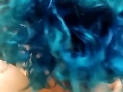 niebieskie włosy kopaczka do bani dick