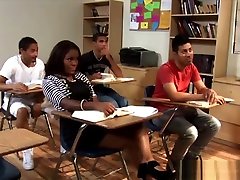 Busty Ebony Schoolgirl Blows Teacher Big Dong