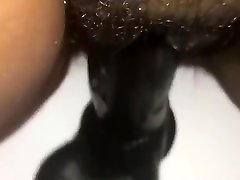 Hairy Fat bend down mom Ebony Creaming on 9” BBC