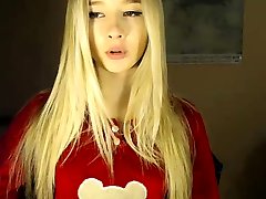 blonde amateur webcam striptease
