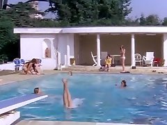 4 girls brazil big butt homies underwater in the pool scene