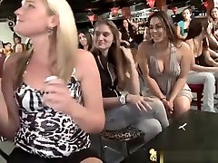 Classy yellow-haired black MILF blows the dick in public place