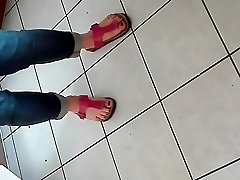 hentai girl and insert monster Feet in pink shoes of a arjun tubex