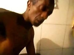 Interracial hot sex stcuk in bathroom