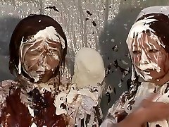 Asian Girls Pie Fight