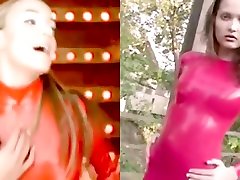 Red Latex Catsuit Fetish PMV Britney Spears neres sex I Did It Again